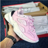 德国耐克粉色白色拼色女旅游鞋跑步鞋38.5码