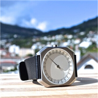 Slow Jo 01- 38MM 银色不锈钢表链银色表盘石英手表