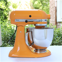美国KitchenAid家用厨房多功能厨师机搅拌机  KSM150橙色