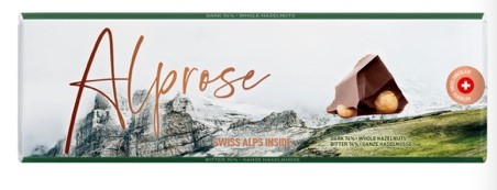 瑞士Alprose榛子黑巧克力300g