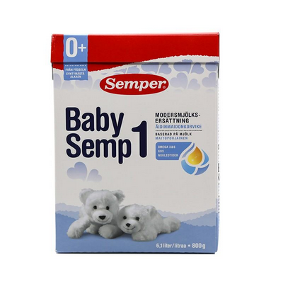 瑞典Semper婴儿配方奶粉1段800克/盒