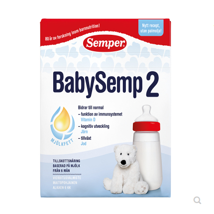瑞典Semper婴儿配方奶粉2段800克/盒